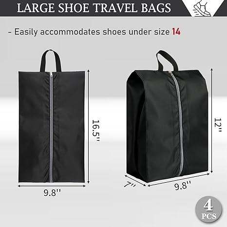 Shoe Bags for Travel – Set of 4
