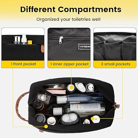 Travel Toiletry Bag - BLACK