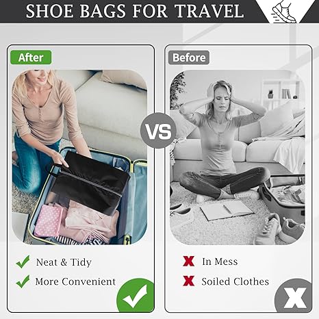 Shoe Bags for Travel – Set of 4