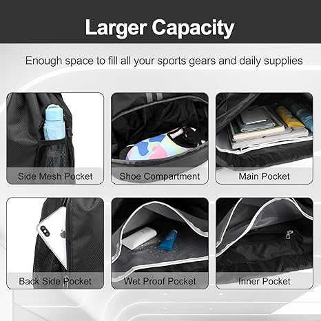 Sports Drawstring Gym Backpack