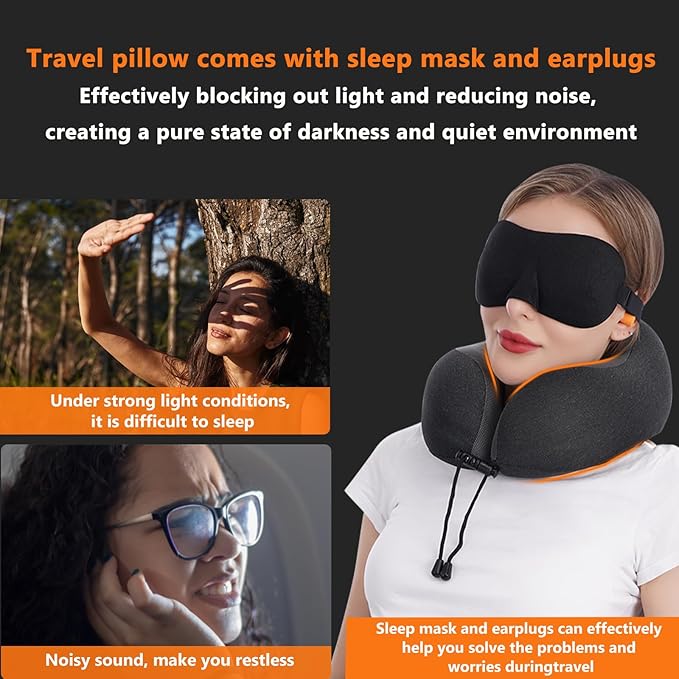 Travel Neck Pillow – Standard (Black)