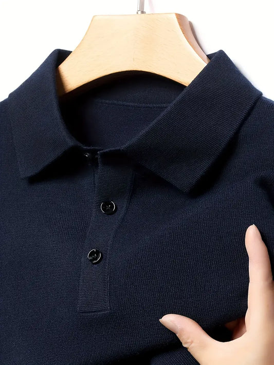 FairLuxe Long Sleeve Pullover – Solid Color Golf & Casual Wear