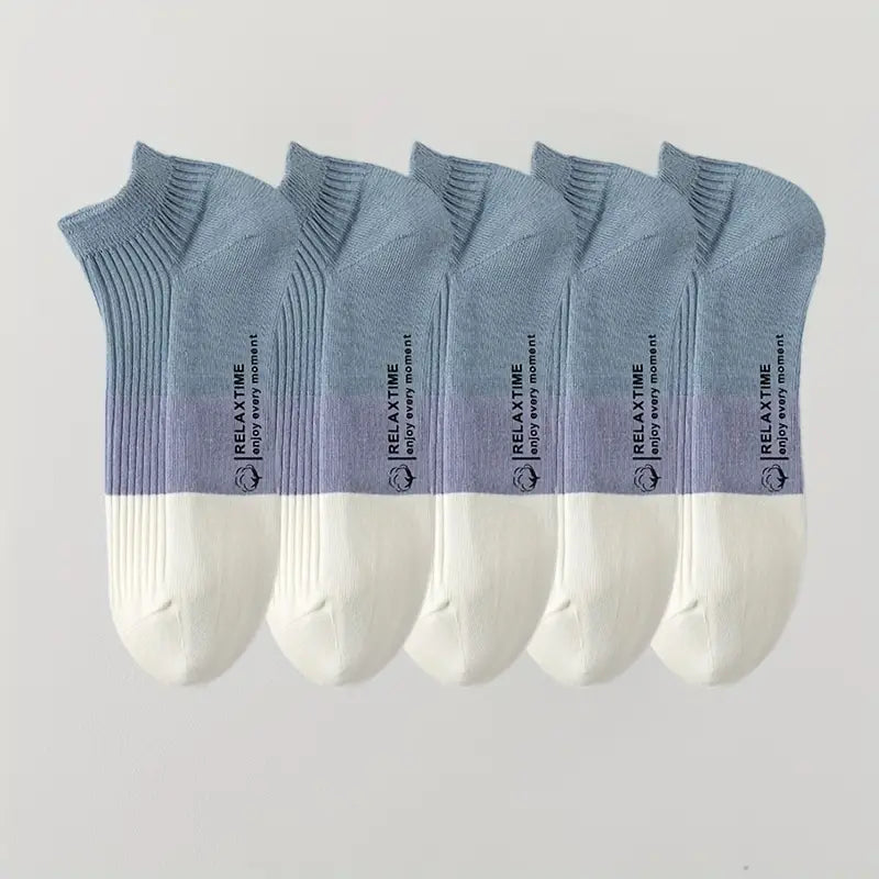 CozyStep Low-Cut Socks – 5 Pairs | Soft Cotton Blend Comfort Fit