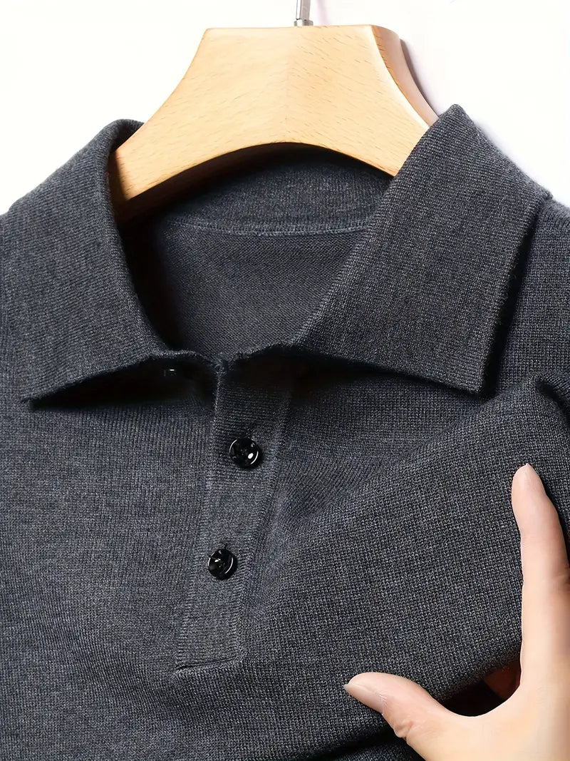 FairLuxe Long Sleeve Pullover – Solid Color Golf & Casual Wear