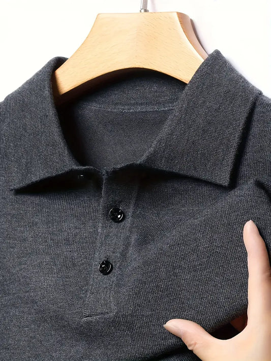 FairLuxe Long Sleeve Pullover – Solid Color Golf & Casual Wear