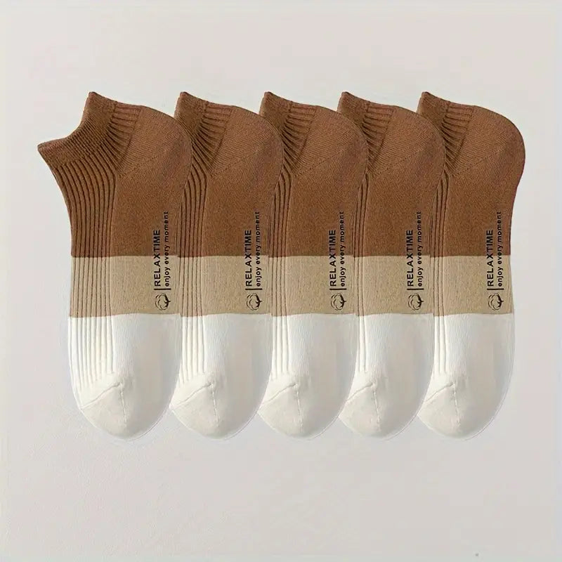 CozyStep Low-Cut Socks – 5 Pairs | Soft Cotton Blend Comfort Fit