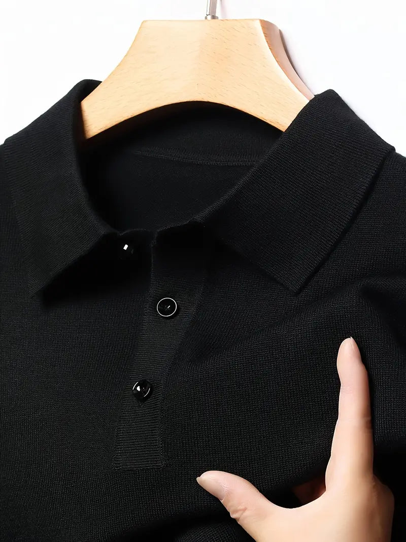 FairLuxe Long Sleeve Pullover – Solid Color Golf & Casual Wear